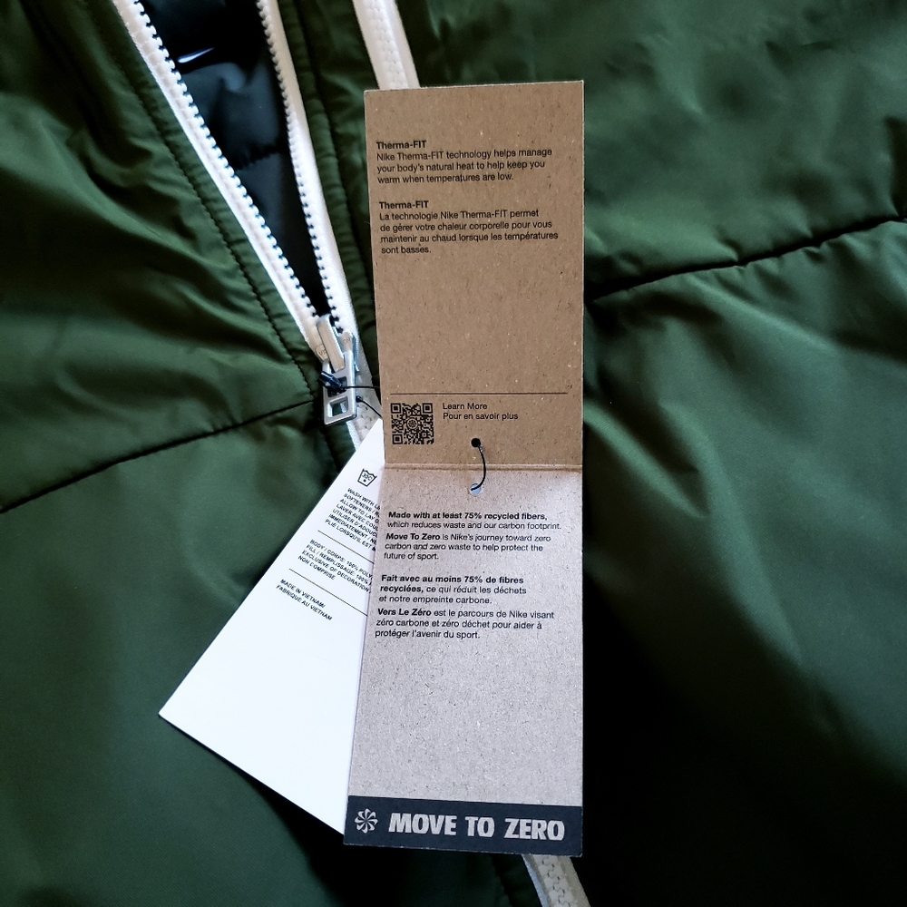 Nike Sportswear Therma-Fit Legacy Reversible Bomber Jacket DD6849-326 Size XL - Picture 7 of 9